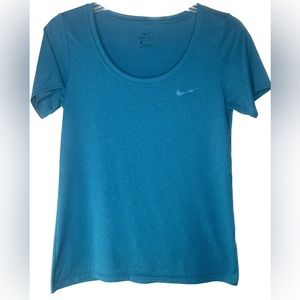 BOGO💥 Nike Dri Fit Blue Short Sleeve Athletic Workout Top Sz S Bin P